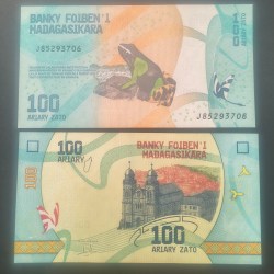 MALAGASY 100 ARIARY GEM UNC RARE NOTE
