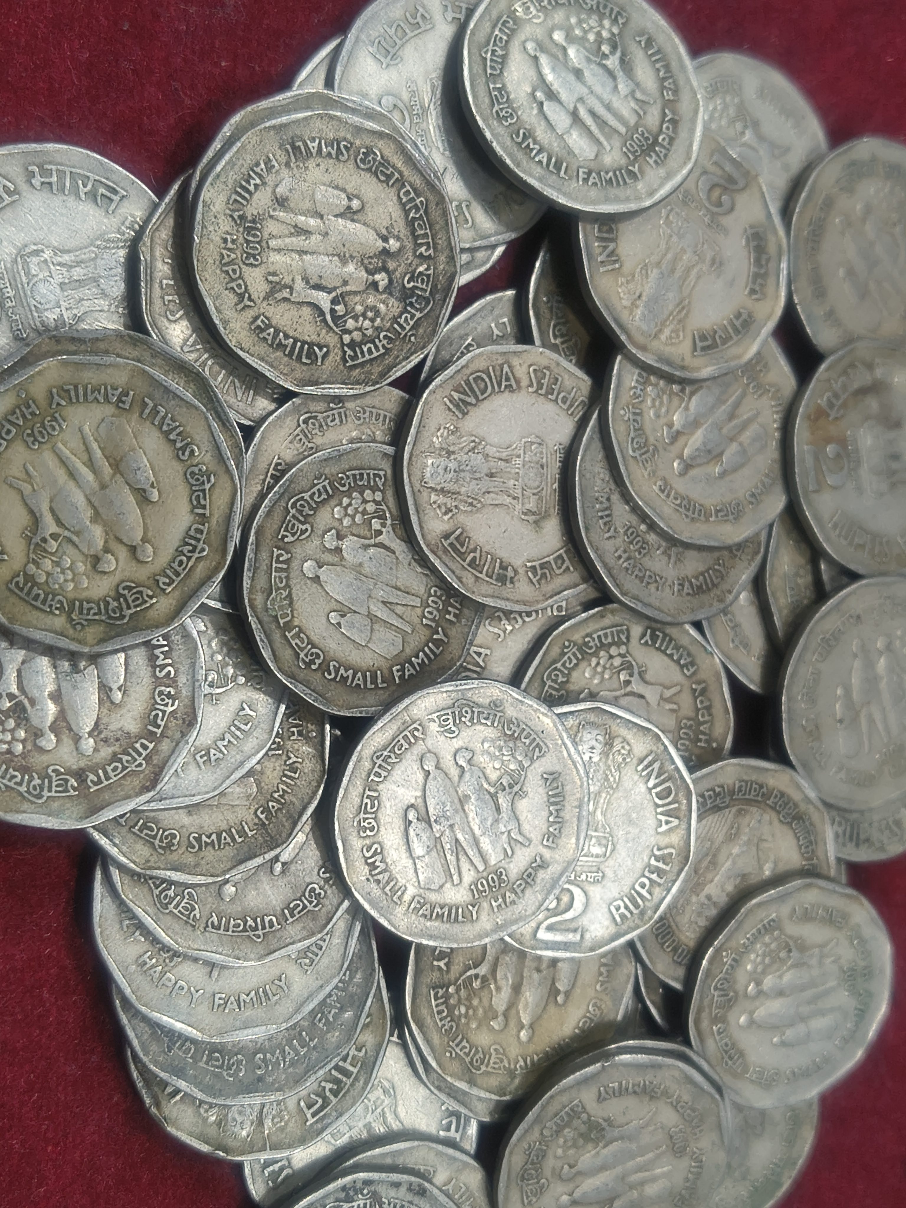 India 2 Rupees Small Family - Happy Family RARE ( 10 PCS LOTT) - Image 2