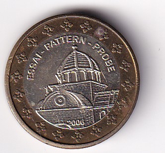 Croatia 1 Europ 2006 Bimetallic Pattern Rare Coin#Z-68