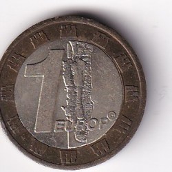 Alternative view of Liechtenstein 1 Europ 2006 Bimetallic Pattern Coin#Z-71