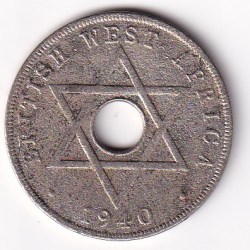 British West Africa 1 Penny - George VI Rare Coin #Z-79