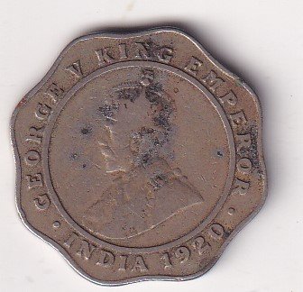 India - British 4 Annas 1920 - George V RARE HIGH GRADE COIN