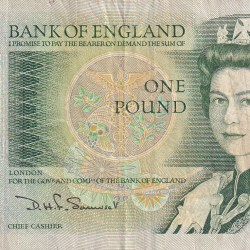 United Kingdom (England) 1 Pound (Elizabeth II Sir Isaac Newton 1642-1727) Rare Note #B-2