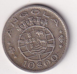 Mozambique 10 Escudos 1952 Rare Silver Coin