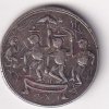 Ram Darbar Tanka Silver Temple token figures of Rama and Lakshmana standing to left