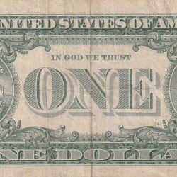 Alternative view of United States 1 Dollar (1957) Silver Certificate, Blue Seal Rare World Note #B2