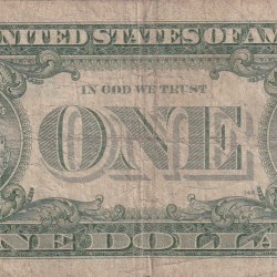 Alternative view of United States 1 Dollar (1957) Silver Certificate, Blue Seal Rare World Note #B2