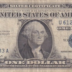 United States 1 Dollar (1957) Silver Certificate, Blue Seal Rare World Note #B2