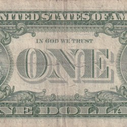 Alternative view of United States 1 Dollar (1957) Silver Certificate, Blue Seal Rare World Note #B2