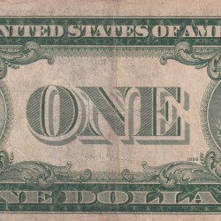 Alternative view of United States 1 Dollar (1935) Silver Certificate, Blue Seal Rare World Note #B2