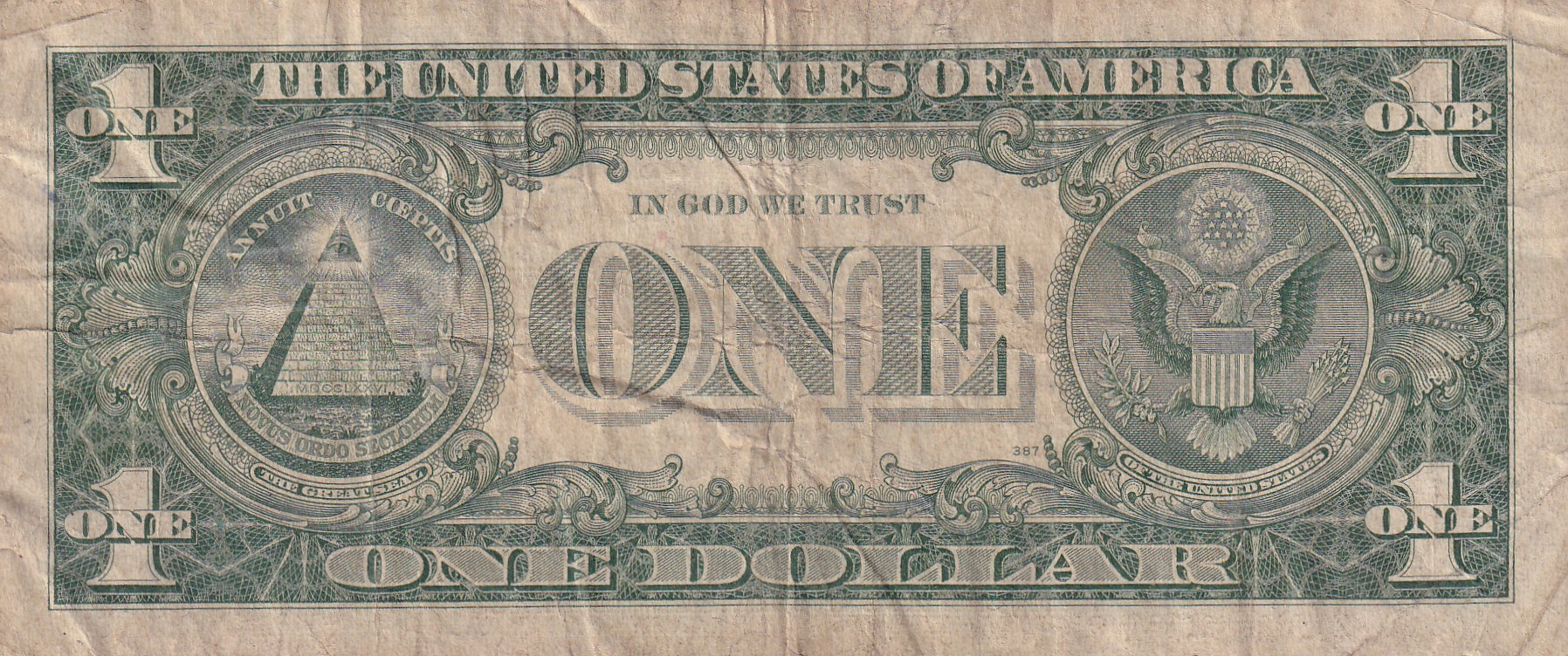 United States 1 Dollar (1957) Silver Certificate, Blue Seal Rare World Note #B2 - Image 2