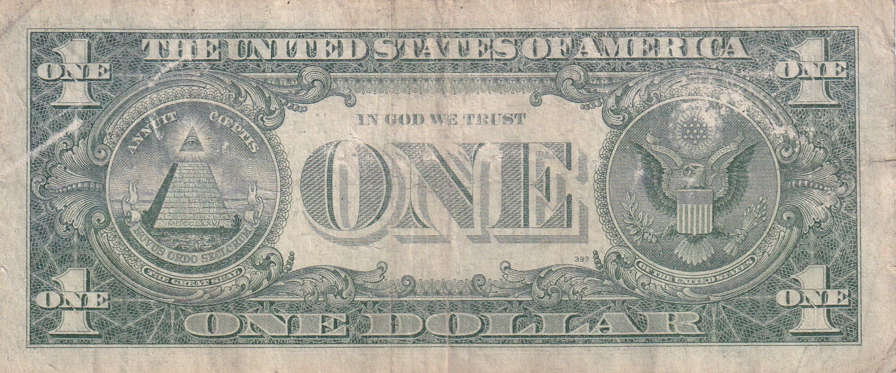 United States 1 Dollar (1957) Silver Certificate, Blue Seal Rare World Note #B2 - Image 2