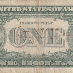 Alternative view of United States 1 Dollar (1957) Silver Certificate, Blue Seal Rare World Note #B2