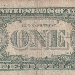 Alternative view of United States 1 Dollar (1957) Silver Certificate, Blue Seal Rare World Note #B2