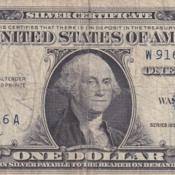 United States 1 Dollar (1957) Silver Certificate, Blue Seal Rare World Note #B2