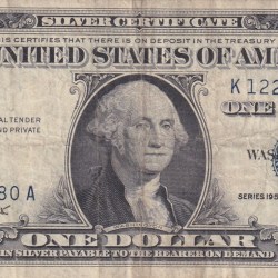 United States 1 Dollar (1957) Silver Certificate, Blue Seal Rare World Note #B2