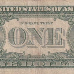 Alternative view of United States 1 Dollar (1957) Silver Certificate, Blue Seal Rare World Note #B2