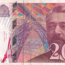 France 200 Francs Gustave Eiffel , Rare World Note #B2