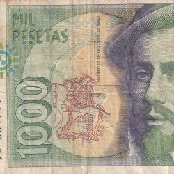 Spain 1000 Pesetas Rare World Note #B2