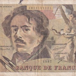 100 French Francs (Eugene Delacroix) Rare World Note#B2