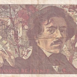 Alternative view of 100 French Francs (Eugene Delacroix) Rare World Note#B2