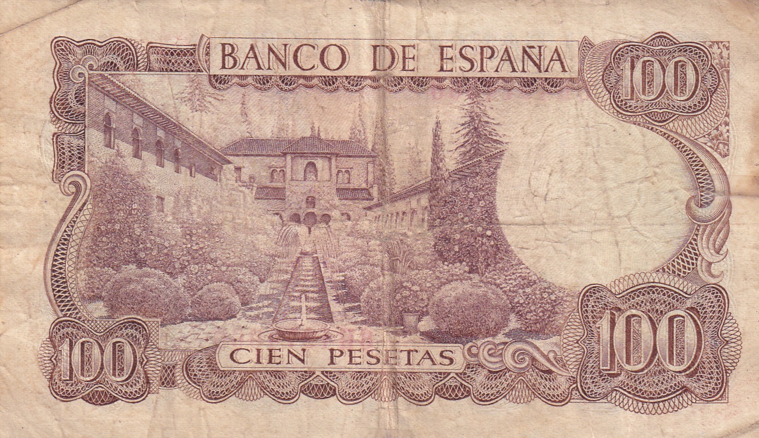 Spain 100 Pesetas Rare World Note#B2 - Image 2