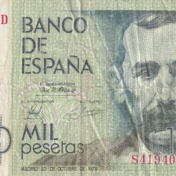 Spain 1000 Pesetas Rare World Note #B2
