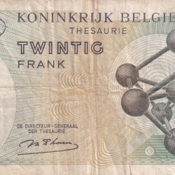 Alternative view of Belgium 20 Francs ( Baudouin) I Rare World Note#B2