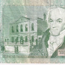 Alternative view of Guernsey 1 Pound Rare World Note #B2