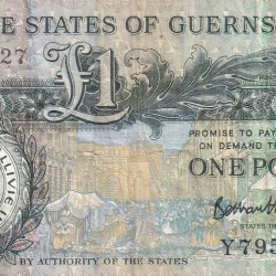Guernsey 1 Pound Rare World Note #B2