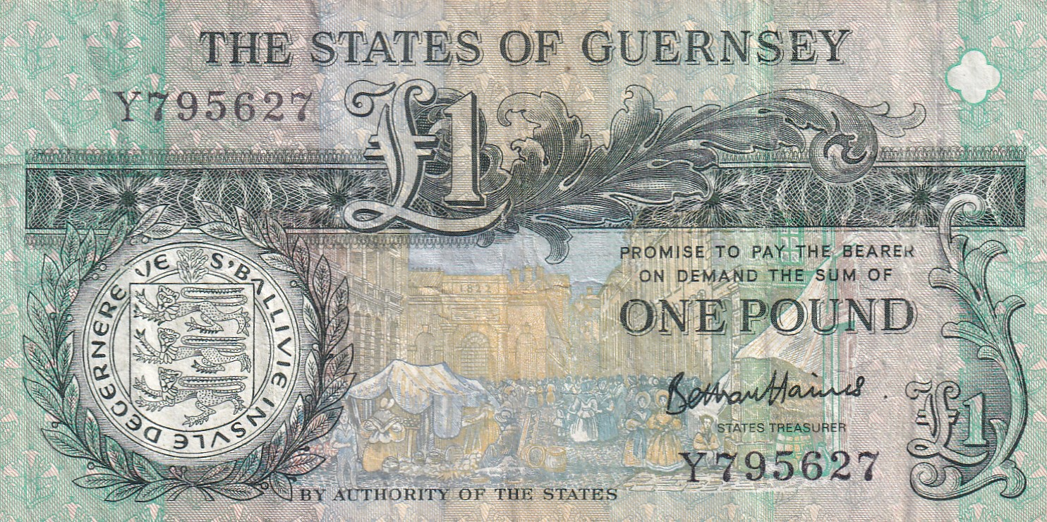 Guernsey 1 Pound Rare World Note #B2