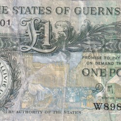 Guernsey 1 Pound Rare World Note #B2