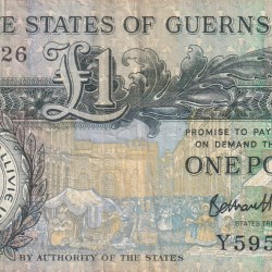 Guernsey 1 Pound Rare World Note #B2