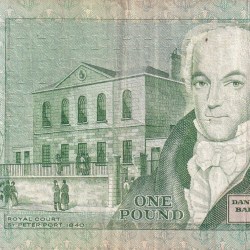 Alternative view of Guernsey 1 Pound Rare World Note #B2