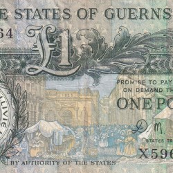 Guernsey 1 Pound Rare World Note #B2