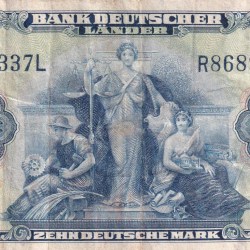 Germany 10 Deutsche Mark Rare World Note#B2