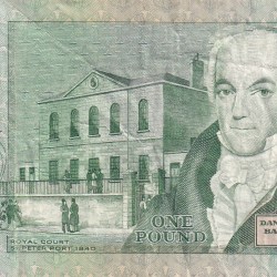 Alternative view of Guernsey 1 Pound Rare World Note #B2