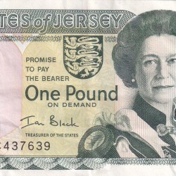 Jersey 1 Pound Rare World Note #B2