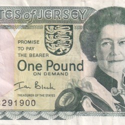 Jersey 1 Pound Rare World Note #B2