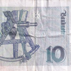 Alternative view of Germany 10 Deutsche Mark Rare World Note#B2