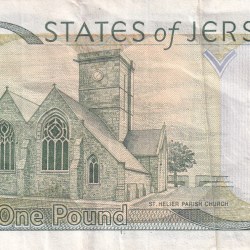 Alternative view of Jersey 1 Pound Rare World Note #B2