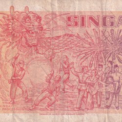 Alternative view of Singapore 2 Dollars orange Rare World Note #B2
