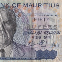 Mauritius 50 Rupees Rare World Note#B2