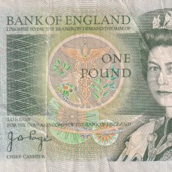 United Kingdom › England 1 Pound - Elizabeth II Sir Isaac Newton Rare World Note #B2