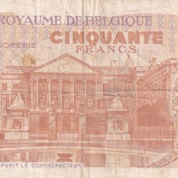 Alternative view of Belgium 50 Francs (Baudouin I) Rare World Note#B2