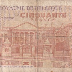 Alternative view of Belgium 50 Francs (Baudouin I) Rare World Note#B2