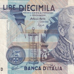 Italy 10 000 Lire (Volta) Rare World Note#B2