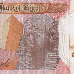 Alternative view of Egypt 10 Pounds Rare Polymer World Note#B2