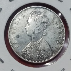 Alternative view of HALF RUPEE SILVER COIN VICTORIA EMPRESS 1899 BOMBAY BOMBAY