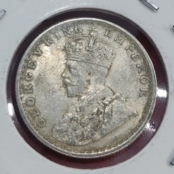 Alternative view of HALF RUPEE SILVER COIN GEORGE V 1925 CALCUTTA